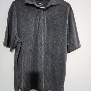 Tommy Bahama Men's Gray Heather Polo Shirt Size Medium